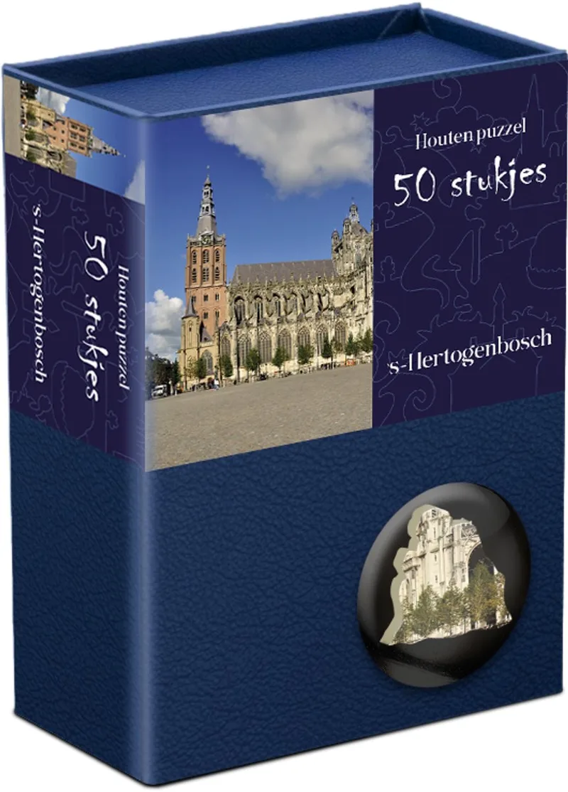 Houten puzzel 's-Hertogenbosch (50) from Tucker's Fun Factory, Multicolour edition – box