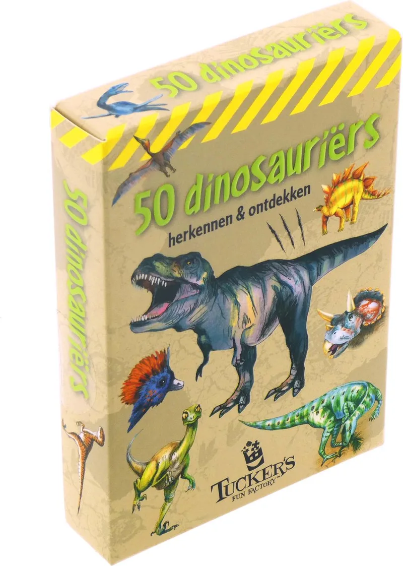kaartspel - 50 dinosauriërs herkennen & ontdekken from Tucker's Fun Factory – box