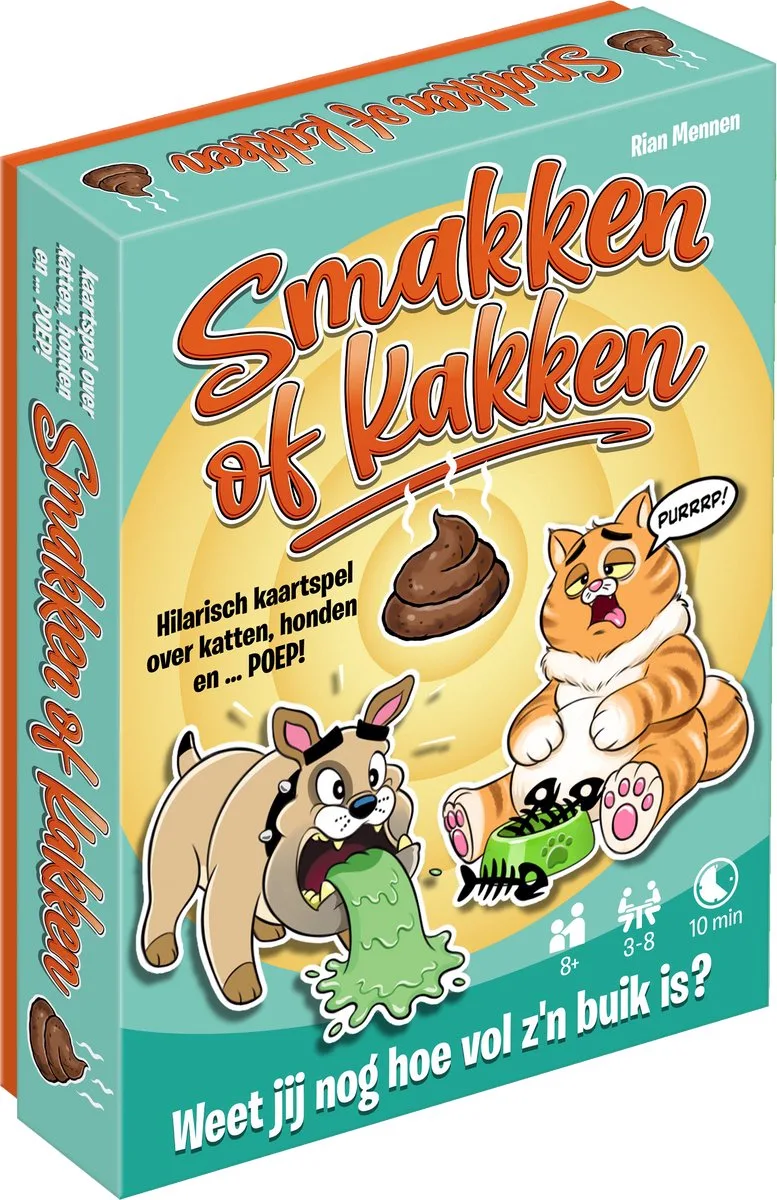 kaartspel Smakken of Kakken - educatief kinderspel. from Tucker's Fun Factory – box