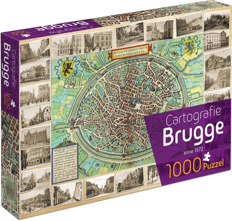 legpuzzel Cartografie 1000 stukjes puzzel. van Tucker's Fun Factory, editie Brugge – doos