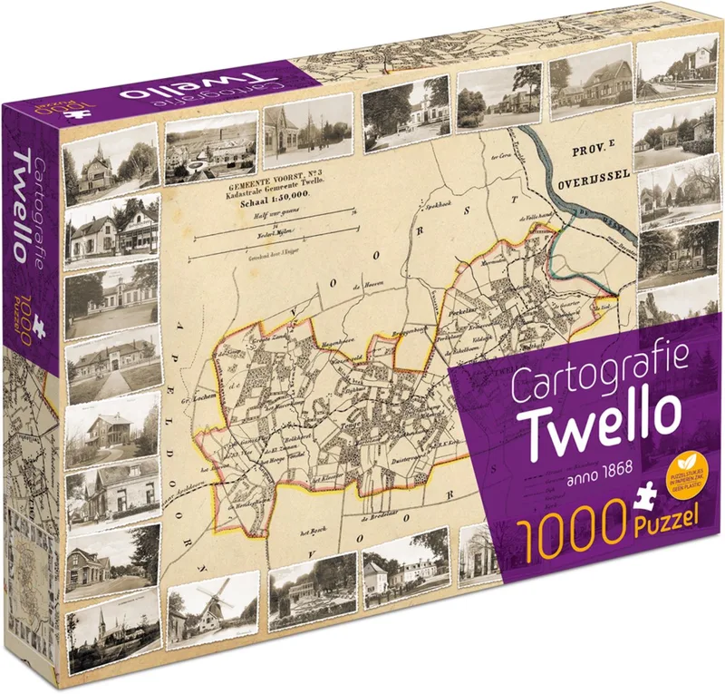 legpuzzel Cartografie Twello 1000 stukjes puzzel. von Tucker's Fun Factory, Ausgabe Mehrfarbig – Schachtel