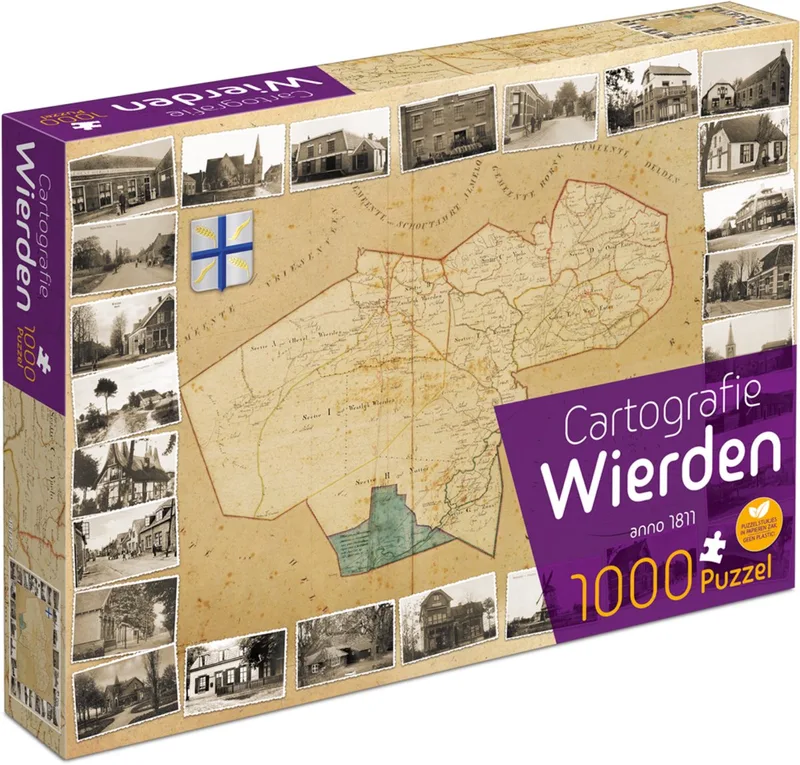 legpuzzel Cartografie Wierden 1000 stukjes puzzel de Tucker's Fun Factory, édition Multicolore – boîte