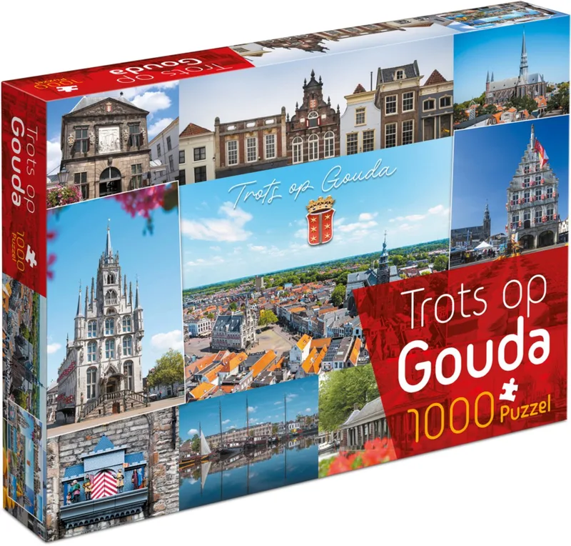 legpuzzel Trots op Gouda 1000 stukjes puzzel. van Tucker's Fun Factory, editie Meerkleurig – doos