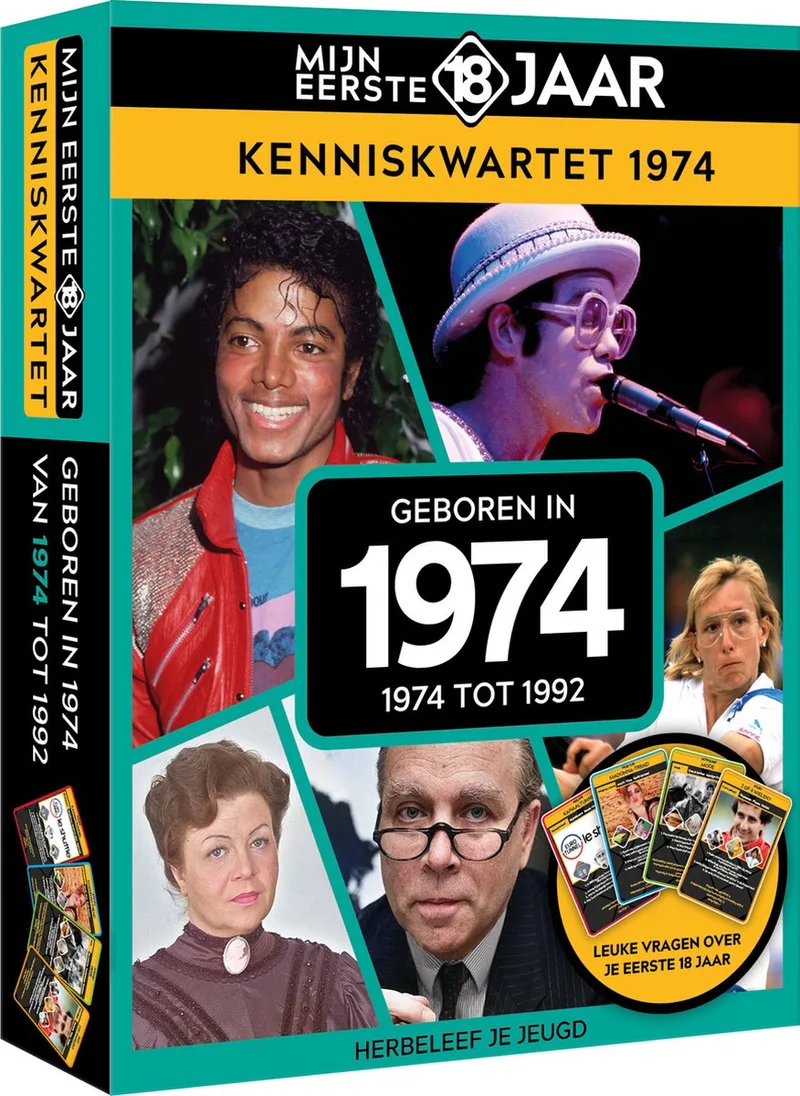 Mijn eerste 18 jaar Kenniskwartet 1974 (België) fra Tucker's Fun Factory – æske