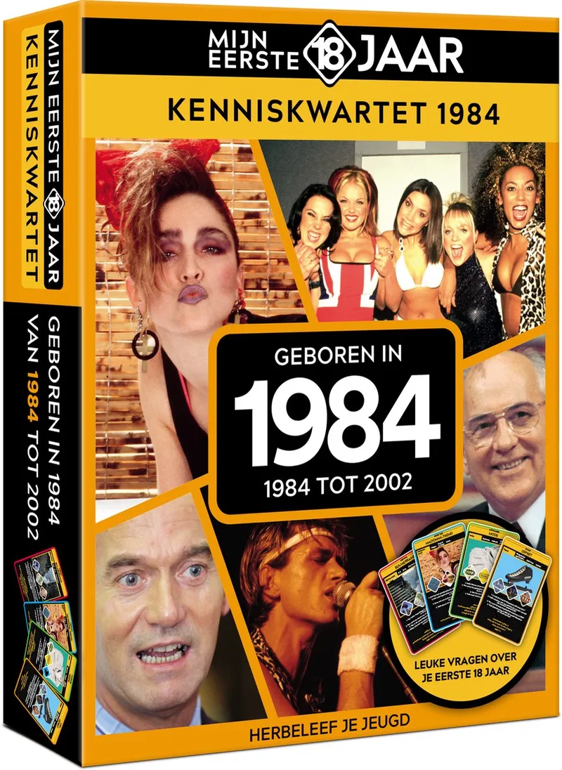 Mijn eerste 18 jaar Kenniskwartet 1984 NL fra Tucker's Fun Factory – æske