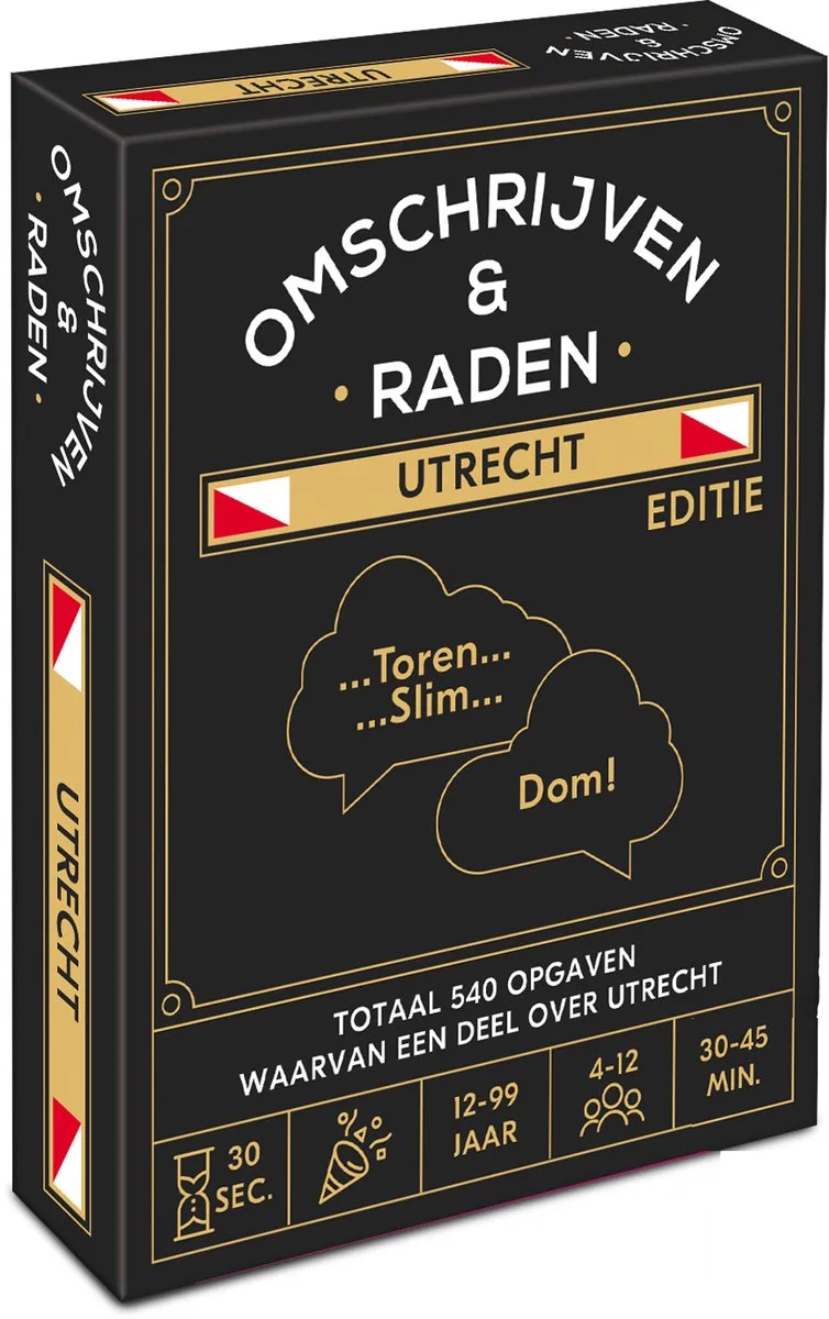 Omschrijven en Raden educatief spel Utrecht - gezelschapsspel karton. from Tucker's Fun Factory – box
