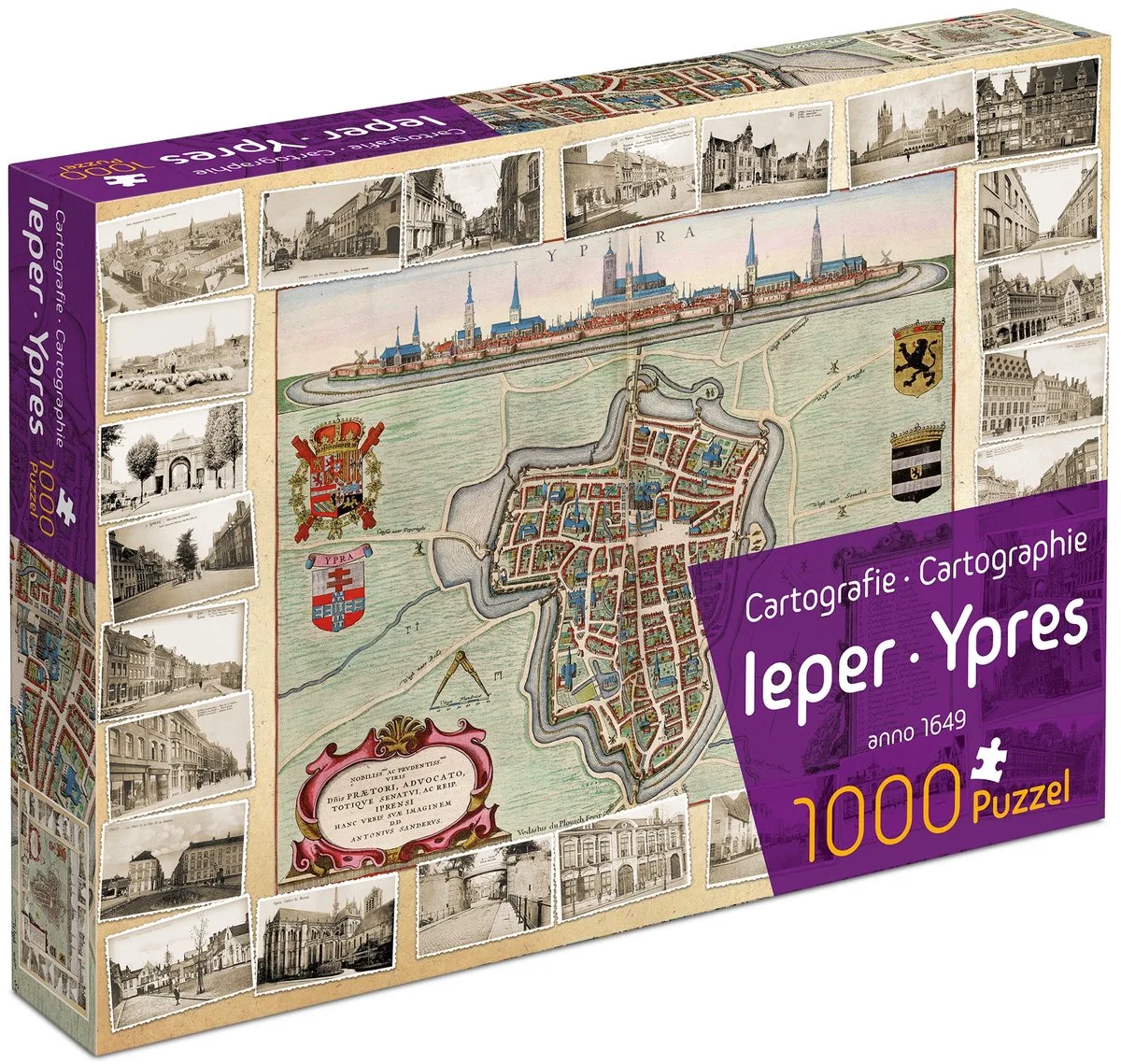 puzzel Cartografie Ieper 1000 stukjes legpuzzel. von Tucker's Fun Factory, Ausgabe Mehrfarbig – Schachtel