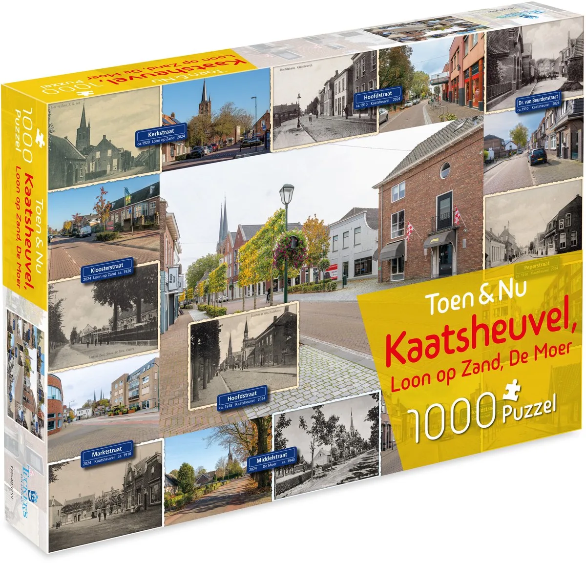 puzzel Kaatsheuvel Toen en Nu 1000 stukjes karton. von Tucker's Fun Factory, Ausgabe Mehrfarbig – Schachtel