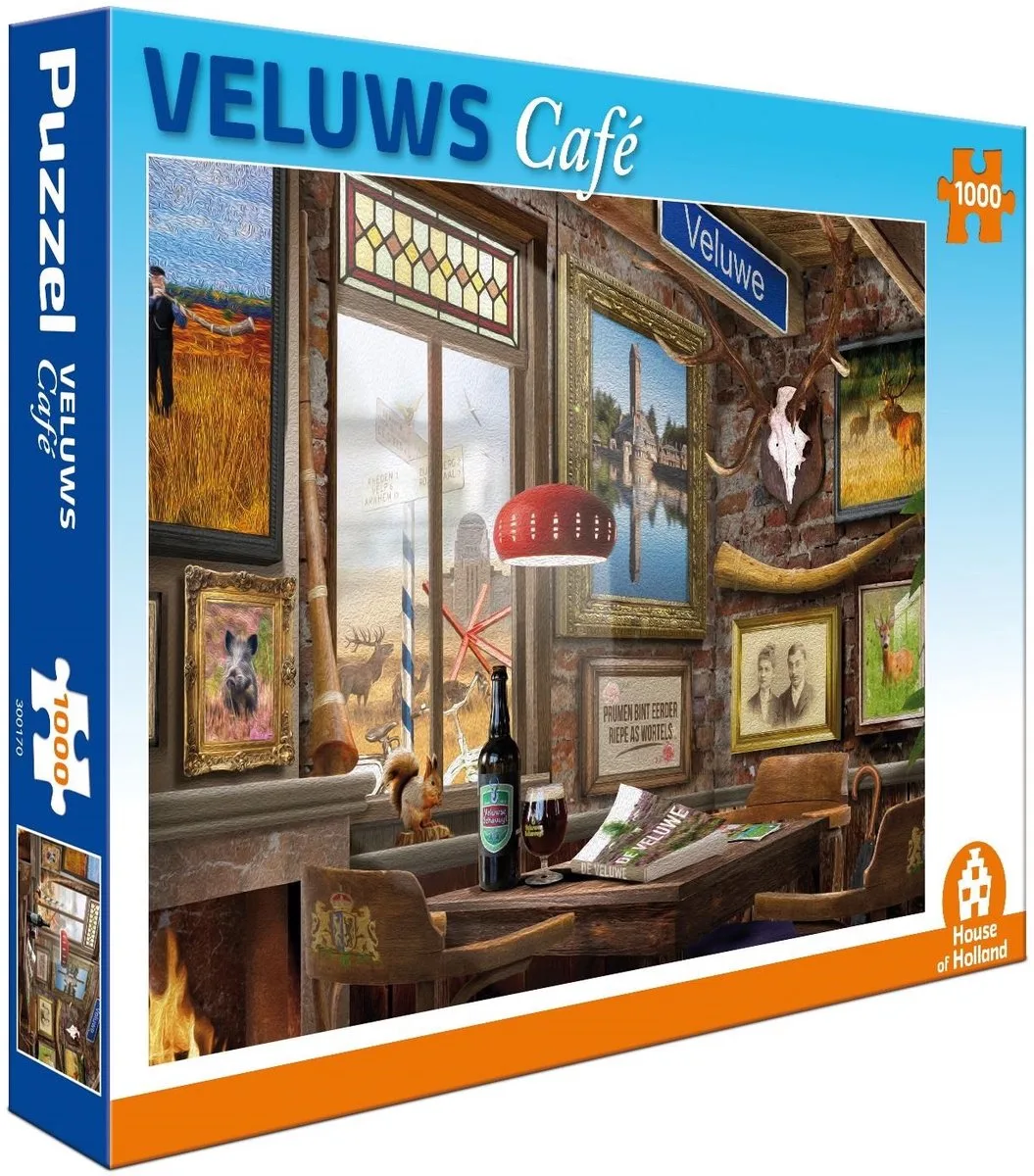 Puzzel - Veluws Café (1000) van Tucker's Fun Factory, editie Meerkleurig – doos