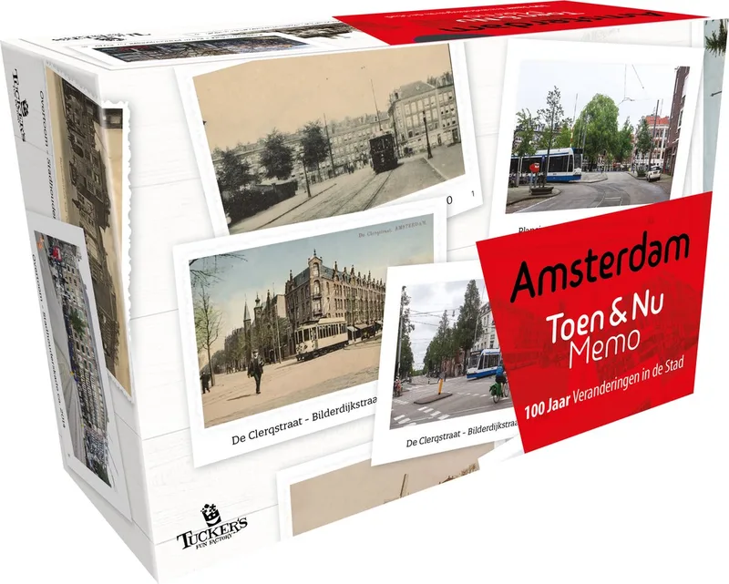 Toen & Nu Memo - Amsterdam fra Tucker's Fun Factory – æske