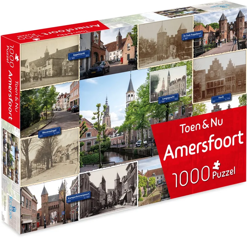 Toen & Nu Puzzel - (door fotograaf Robert Mulder) - 1000 stukjes fra Tucker's Fun Factory, Amersfoort-udgave – æske