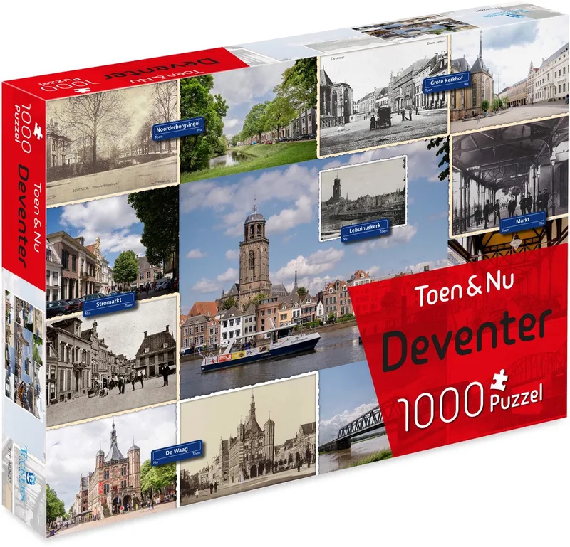 Toen & Nu Puzzel - (door fotograaf Robert Mulder) - 1000 stukjes von Tucker's Fun Factory, Ausgabe Deventer – Schachtel