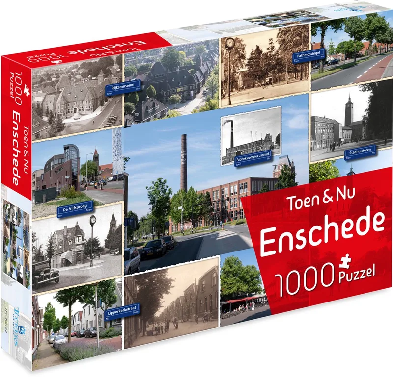 Toen & Nu Puzzel - (door fotograaf Robert Mulder) - 1000 stukjes von Tucker's Fun Factory, Ausgabe Enschede – Schachtel