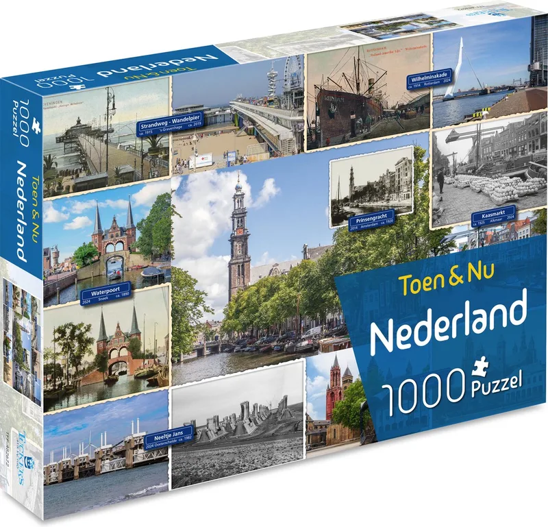 Toen & Nu Puzzel - (door fotograaf Robert Mulder) - 1000 stukjes von Tucker's Fun Factory, Ausgabe Nederland – Schachtel