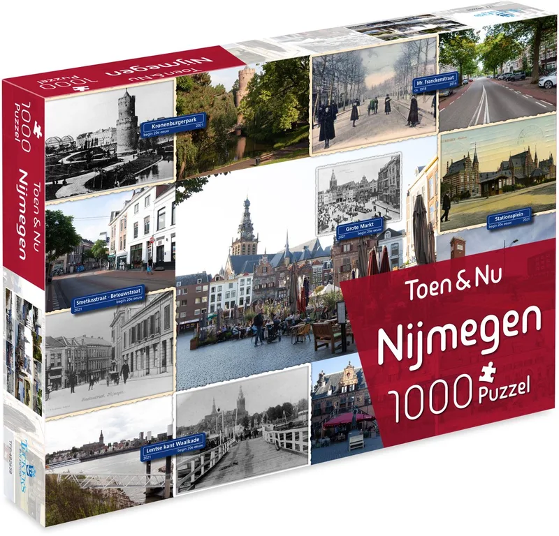 Toen & Nu Puzzel - (door fotograaf Robert Mulder) - 1000 stukjes von Tucker's Fun Factory, Ausgabe Nijmegen – Schachtel