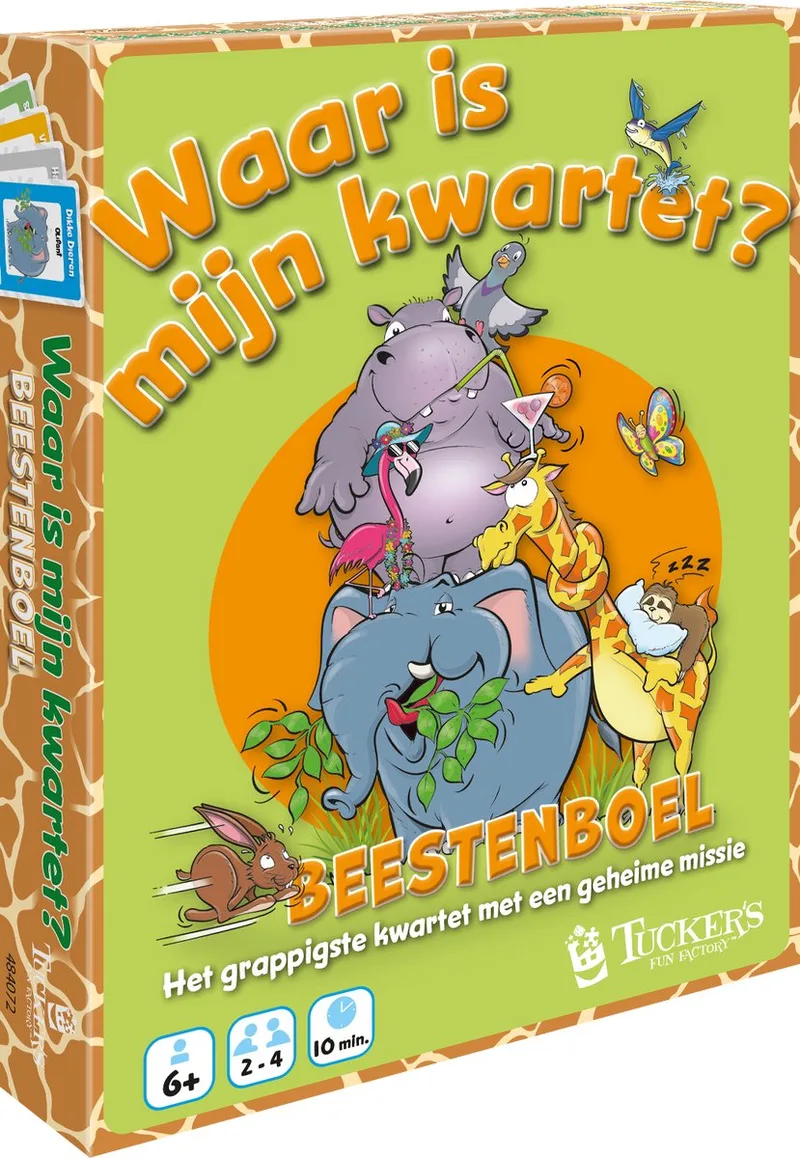 Waar is mijn Kwartet: Beestenboel fra Tucker's Fun Factory – æske