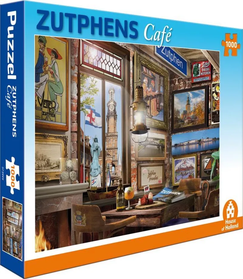 Zutphens Café Puzzel 1000 Stukjes van Tucker's Fun Factory, editie Meerkleurig – doos