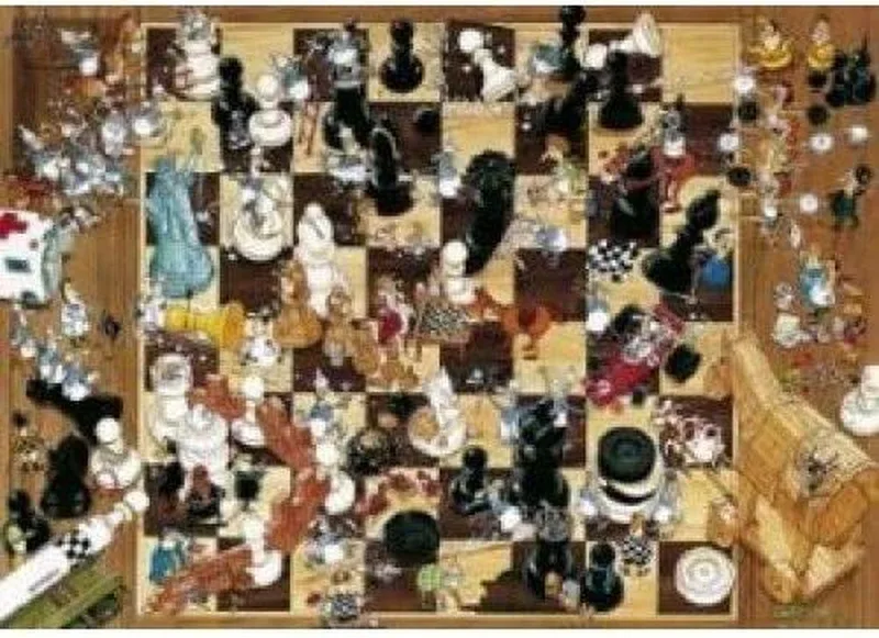 Black or White, Degano - Legpuzzel - 1000 Stukjes van University Games, editie "white – doos