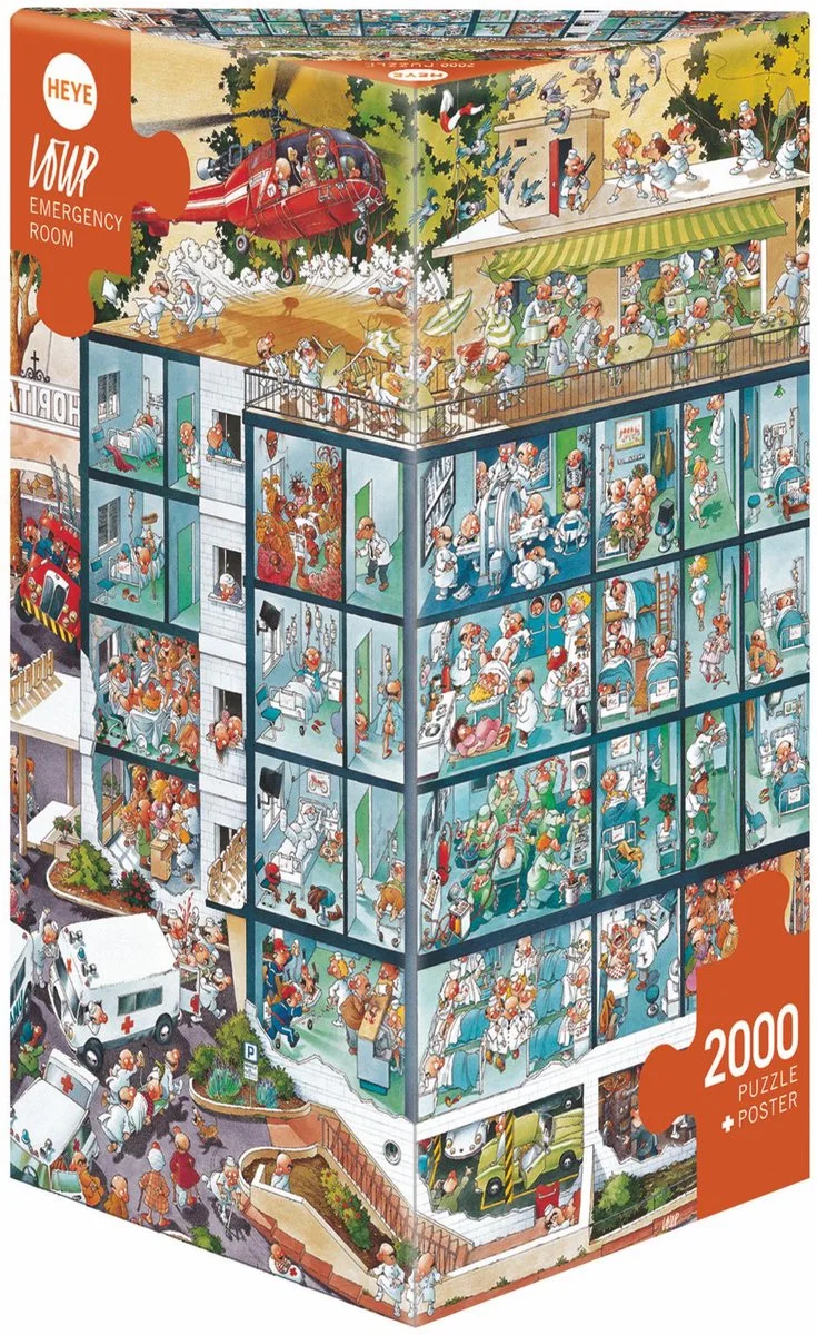 Emergency Room, Loup - Legpuzzel - 2000 Stukjes van University Games, editie Meerkleurig – doos