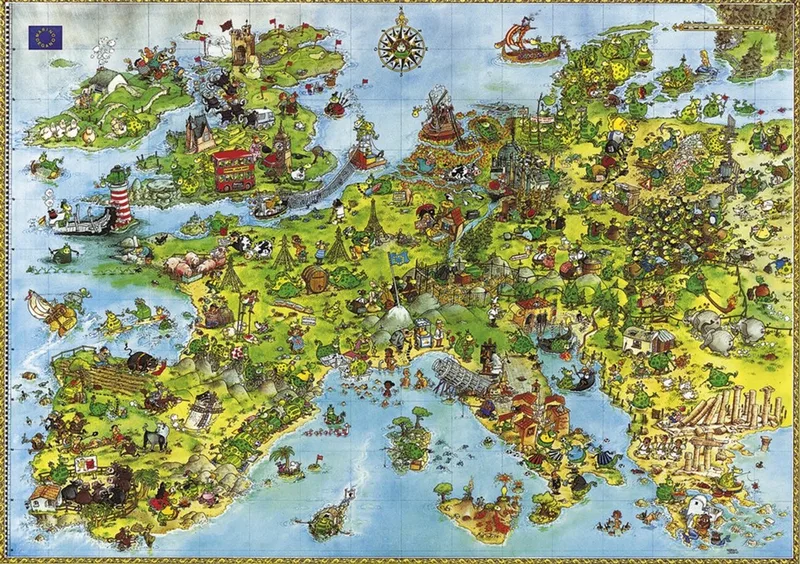 United Dragons of Europe, Degano - Legpuzzel - 4000 Stukjes from University Games, Multicolour edition – box