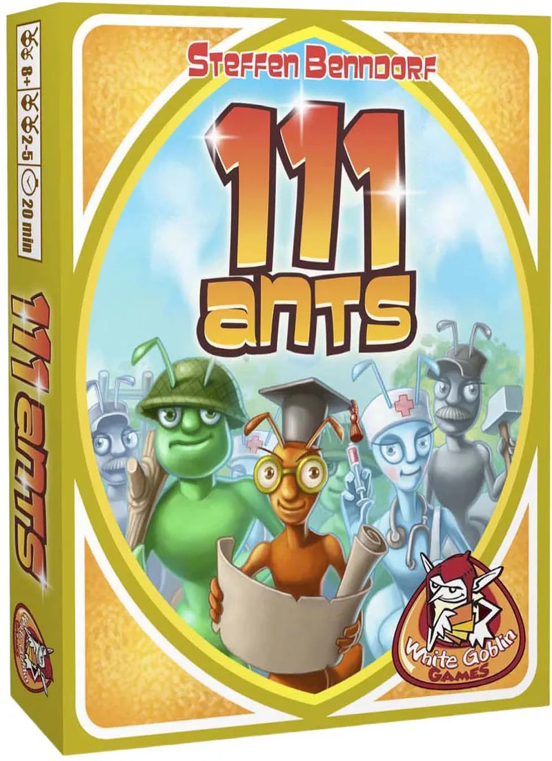 111 Ants - Kaartspel - 2 tot 5 spelers - meerdere variaties - Vanaf 8 jaar - Leuk cadeautje fra White Goblin Games – æske