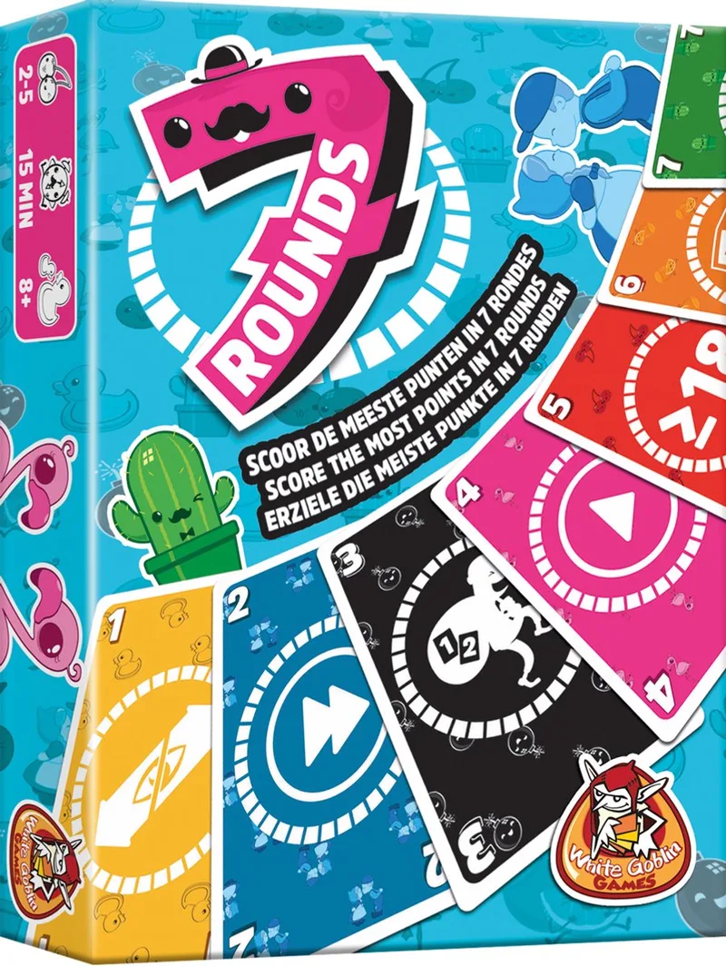 7 Rounds - Kaartspel - 2 tot 5 spelers - Tactisch kaartspel - Voor het hele gezin - Vanaf 8 jaar van White Goblin Games – doos