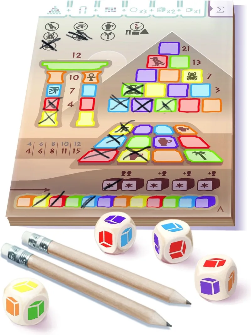 Anubixx - Dobbelspel - 2 tot 5 spelers - Toegankelijk spel - Vanaf 8 jaar - Leuk cadeautje van White Goblin Games, editie Meerdere kleuren – doos