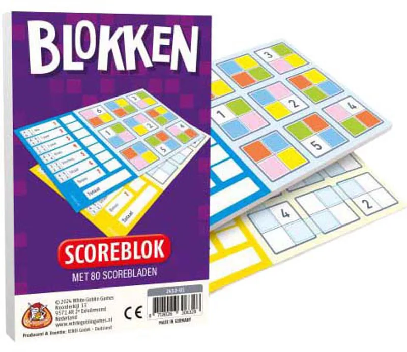 Blokken bloks - Dobbelspel - 1 tot 15 spelers - Extra aanvulblok - Alleen of met een grote groep - Familiespel from White Goblin Games, Meerdere kleuren edition – box