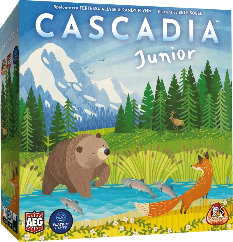 Cascadia Junior - familiespel - 2 tot 4 spelers - 15 minuten - Vanaf 6 jaar from White Goblin Games – box