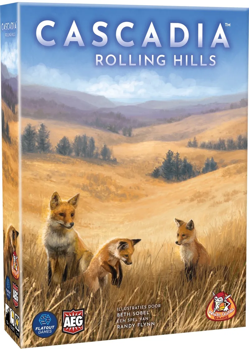 Cascadia: Rolling Hills - Dobbelspel - 1 tot 4 spelers - Gezelschapsspel - Natuur & Strategie - Flip-Roll-and-Write spel von White Goblin Games – Schachtel