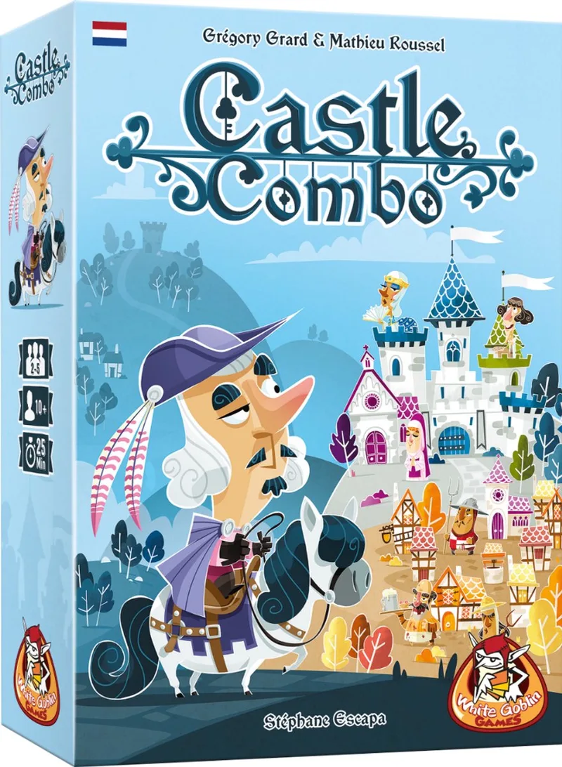 Castle Combo - Kaartspel - 2 tot 5 spelers - Tactisch familiespel - Vanaf 10 jaar - Ideaal cadeau fra White Goblin Games – æske