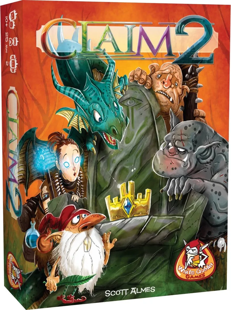 Claim 2 - Kaartspel - 2 spelers - Tactisch kaartspel - Vanaf 10 jaar - Kaartspel met unieke facties von White Goblin Games – Schachtel