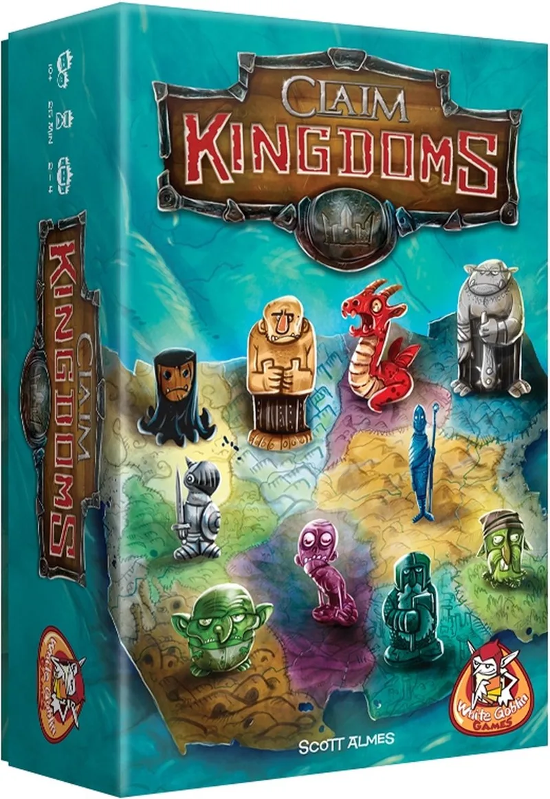 Claim Kingdoms - familiespel - 2 tot 4 spelers - 30 minuten - Vanaf 8 jaar fra White Goblin Games – æske