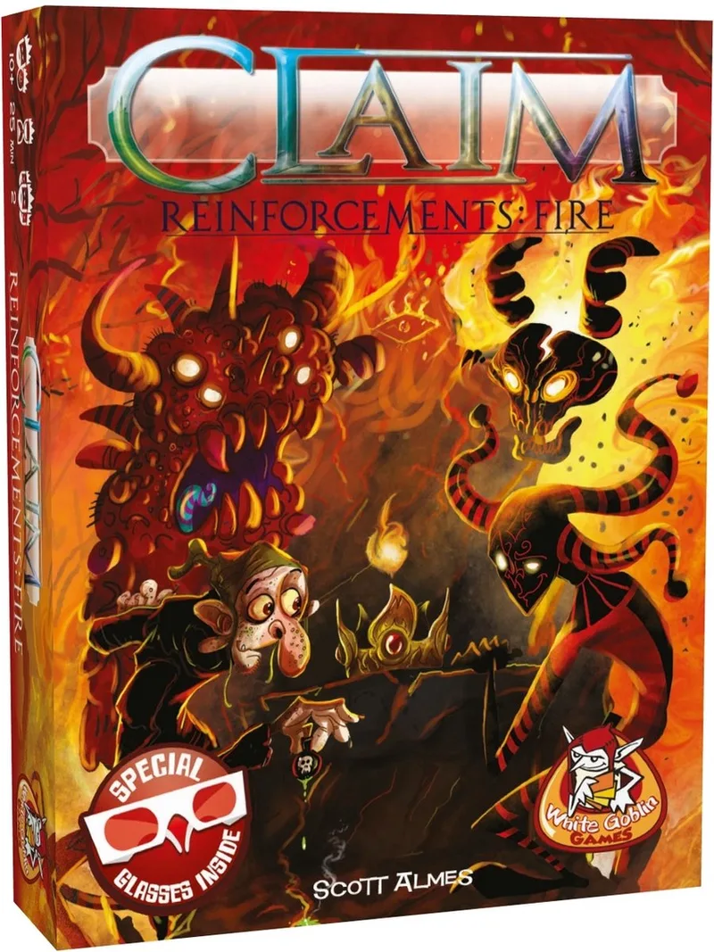 Claim Reinforcements: Fire - Kaartspel - 2 spelers - Tactisch kaartspel - Vanaf 10 jaar - Kaartspel met unieke facties fra White Goblin Games – æske