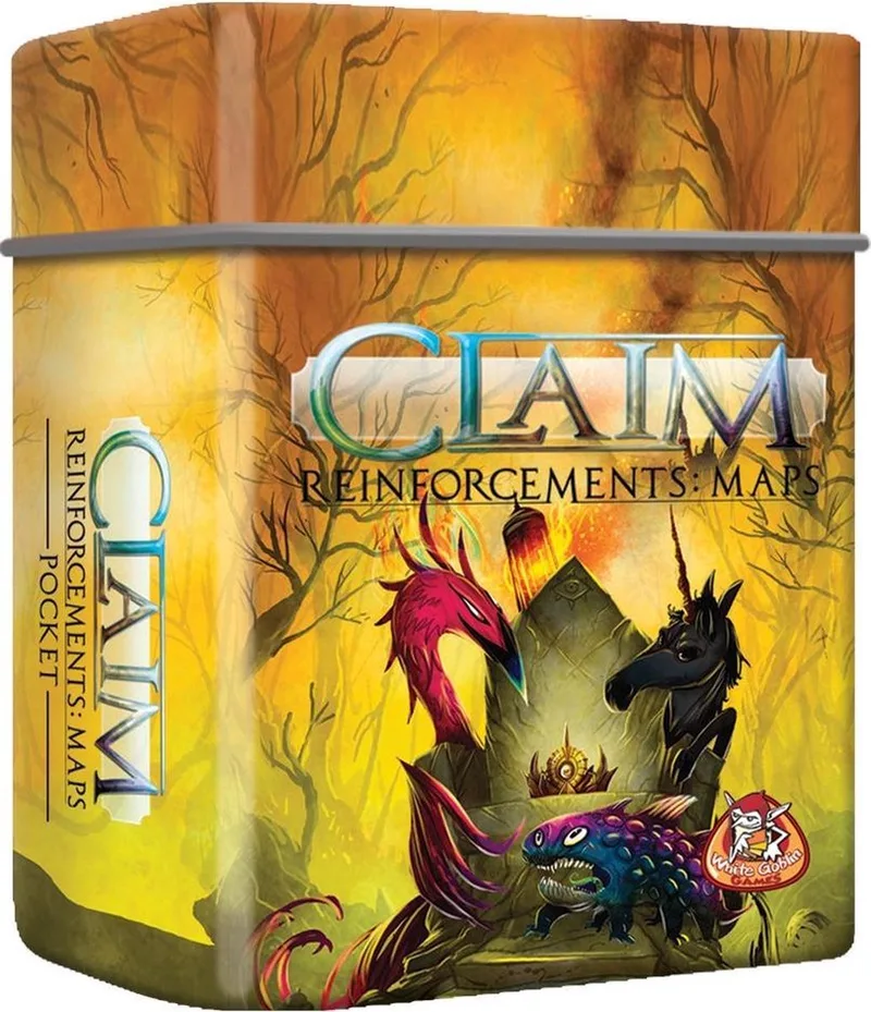 Claim Reinforcements: Maps Pocket - Kaartspel - 2 spelers - Handig meeneem blikje - Vanaf 10 jaar - Kaartspel met unieke facties från White Goblin Games – kartong