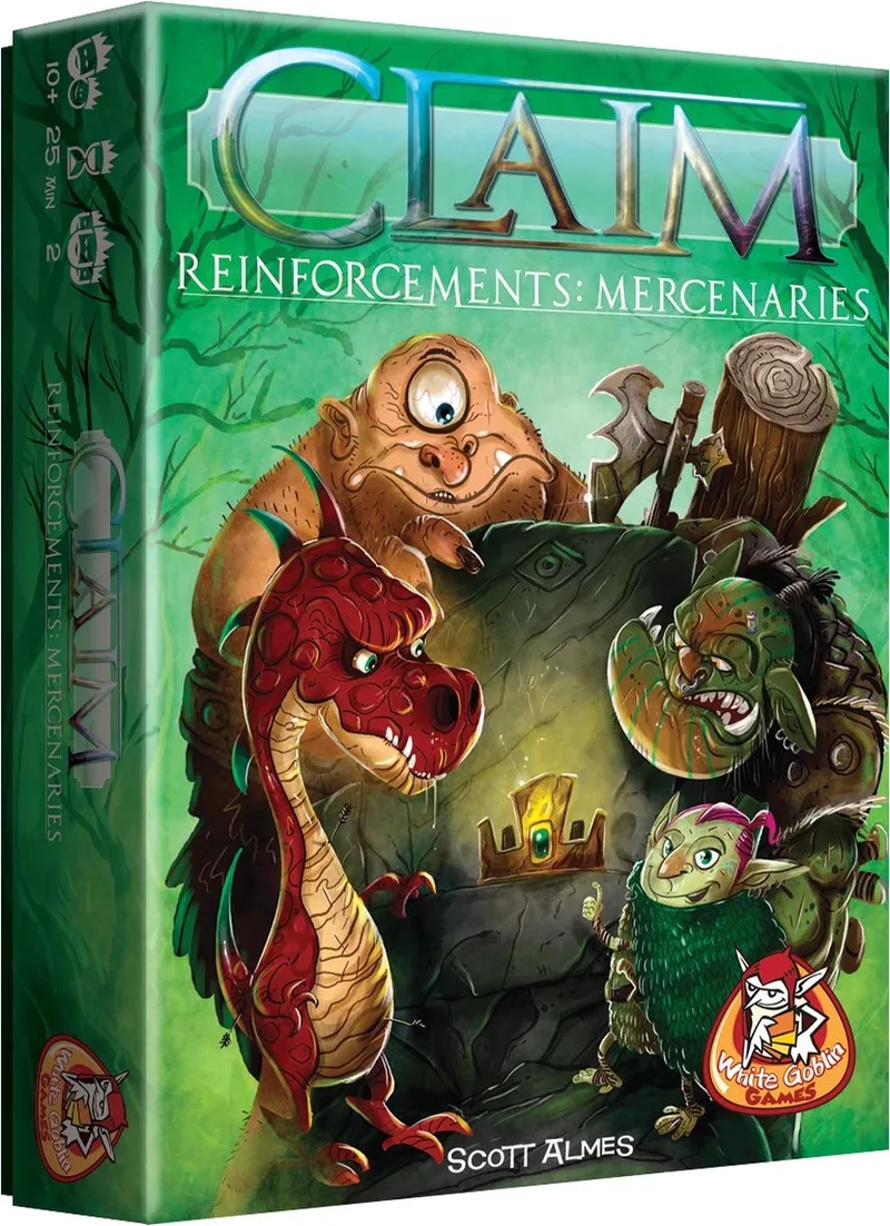 Claim Reinforcements: Mercenaries - Kaartspel - 2 spelers - Tactisch kaartspel - Vanaf 10 jaar - Kaartspel met unieke facties from White Goblin Games – box