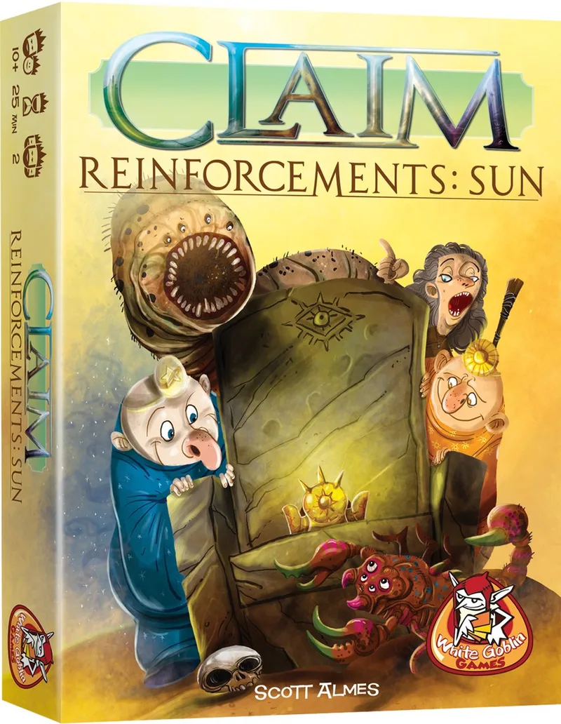 Claim Reinforcements: Sun - Kaartspel - 2 spelers - Tactisch kaartspel - Vanaf 10 jaar - Kaartspel met unieke facties fra White Goblin Games – æske