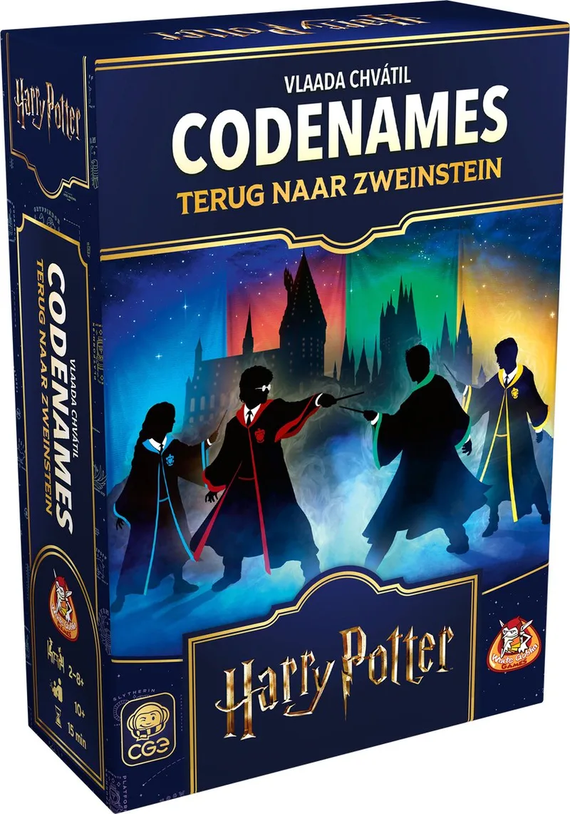 Codenames: Terug naar Zweinstein (Harry Potter) from White Goblin Games, Meerkleurig edition – box