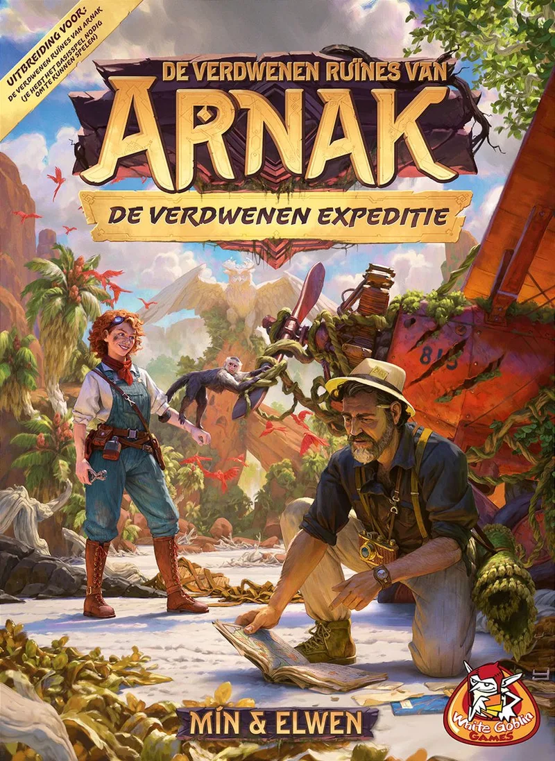 De Verdwenen Ruïnes van Arnak: De Verdwenen Expeditie - expertspel - 1 tot 4 spelers - 30 minuten - Vanaf 12 jaar från White Goblin Games – kartong