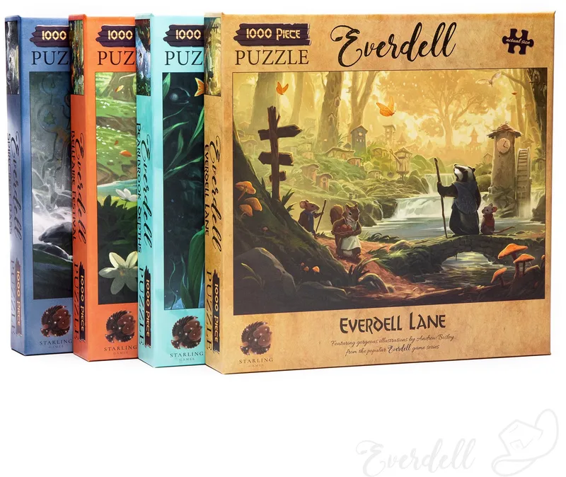 Everdell Puzzel: - Puzzel - 1000 stukjes van White Goblin Games, editie Pearlbrook Depths – doos