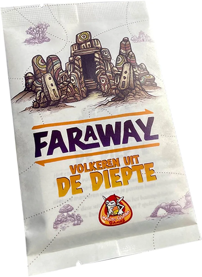 Faraway: Volkeren uit de diepte - Kaartspel - 2 tot 7 spelers - Uitbreiding van Faraway - nieuwe manieren om punten te verdienen - Vanaf 10 jaar van White Goblin Games – doos