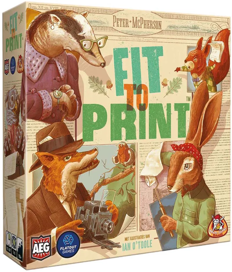 Fit to Print - familiespel - 1 tot 6 spelers - 30 minuten - Vanaf 10 jaar de White Goblin Games – boîte