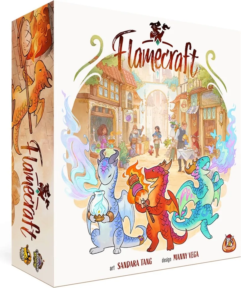 Flamecraft (Standaard editie) - familiespel - 1 tot 5 spelers - 60 minuten - Vanaf 10 jaar from White Goblin Games – box