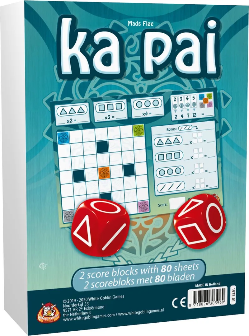 Ka Pai Bloks (extra scorebloks) uitbreiding from White Goblin Games, Multicolor edition – box