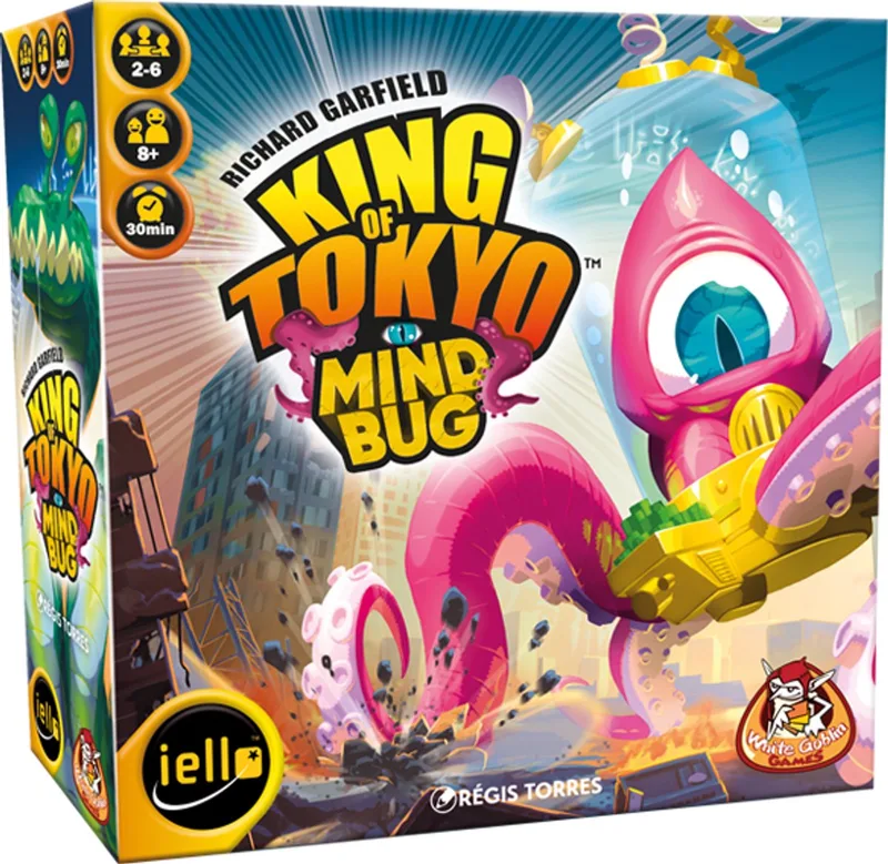 King of Tokyo: Mindbug 8+. från White Goblin Games, utgåva Meerkleurig – kartong