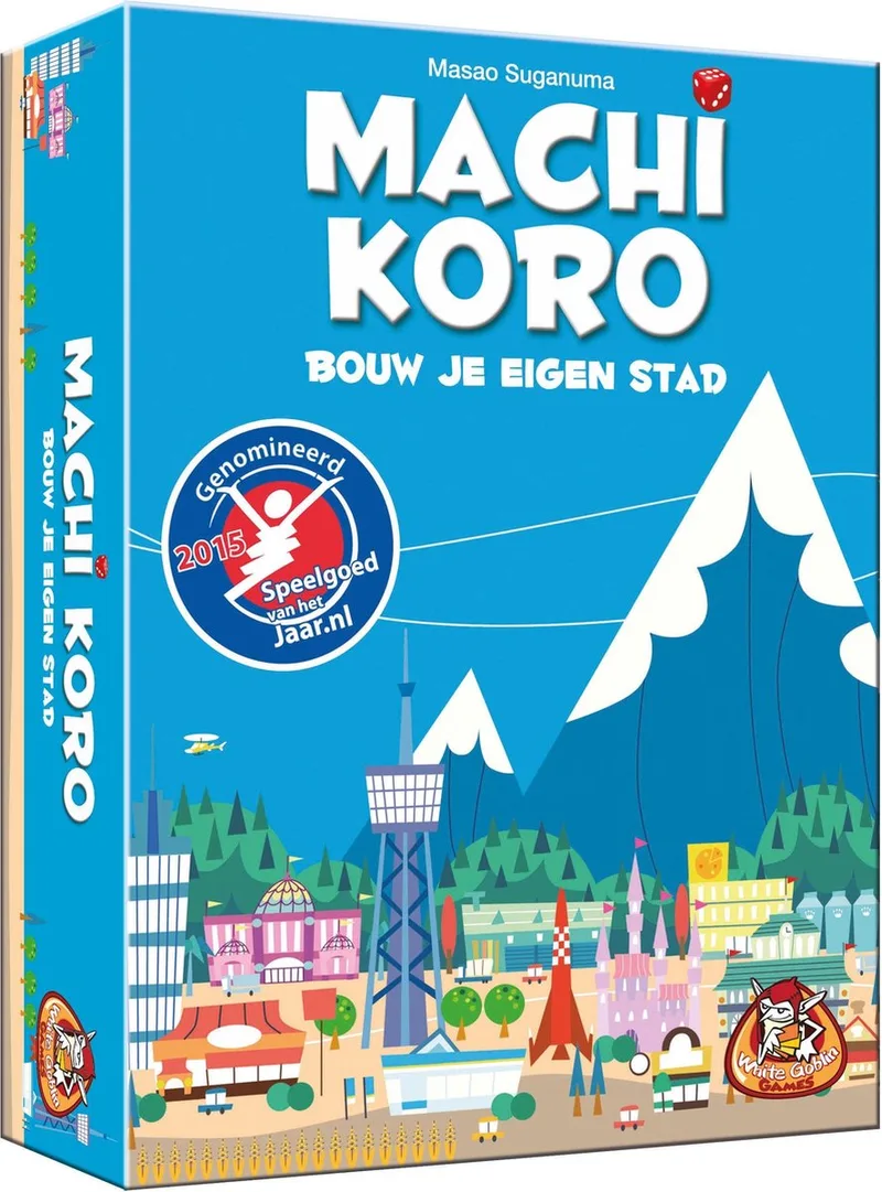 Machi Koro - Dobbelspel - Bouw je eigen stad from White Goblin Games, Meerdere kleuren edition – box