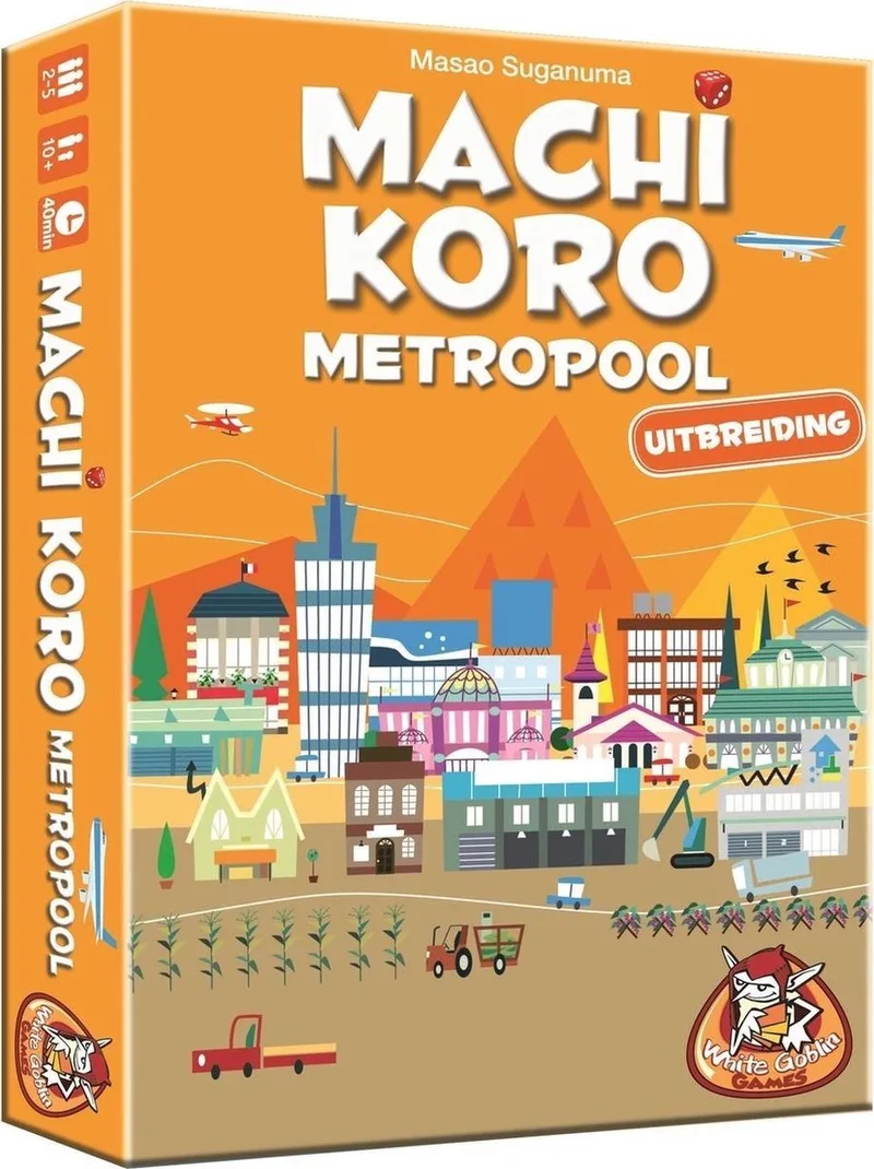Machi Koro: Metropool - familiespel - 2 tot 5 spelers - 40 minuten - Vanaf 7 jaar från White Goblin Games, utgåva Multikleur – kartong