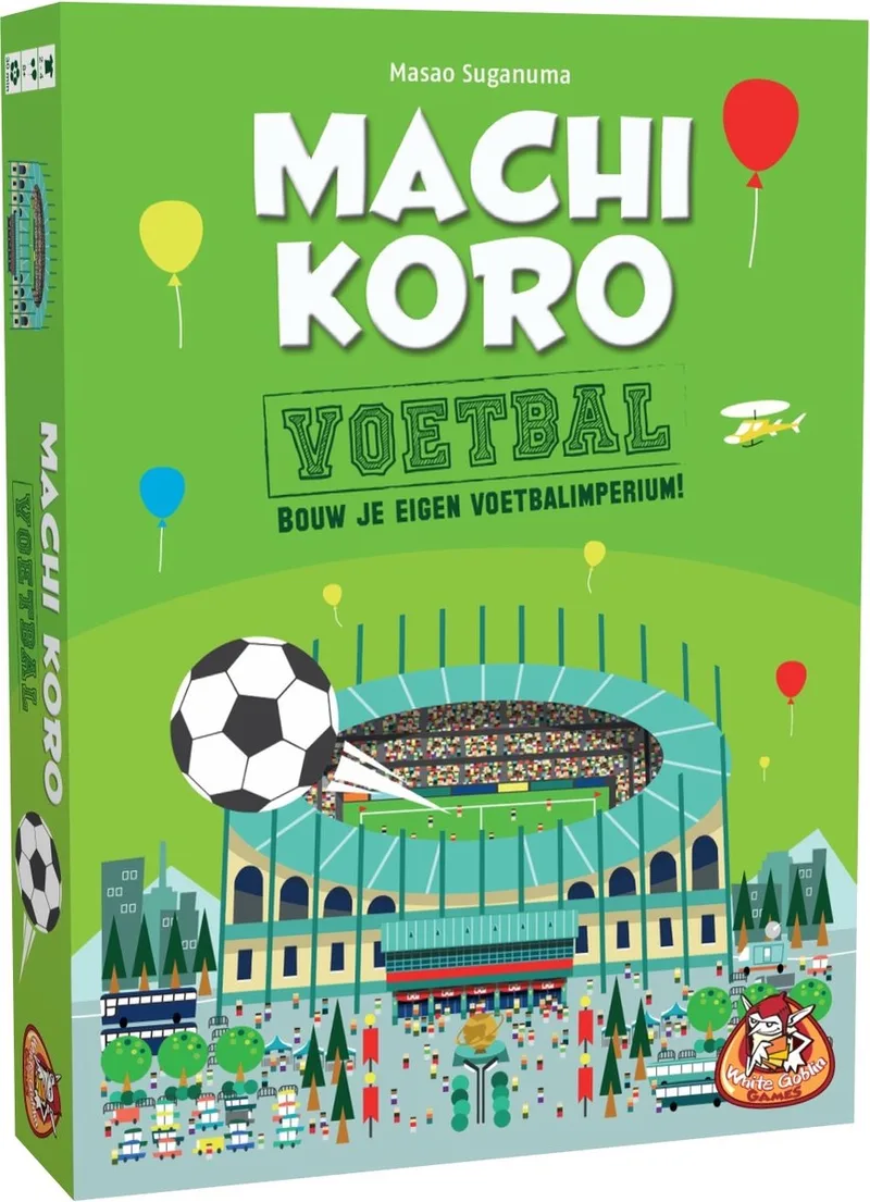Machi Koro Voetbal - familiespel - 2 tot 4 spelers - 30 minuten - Vanaf 8 jaar from White Goblin Games, Groen edition – box