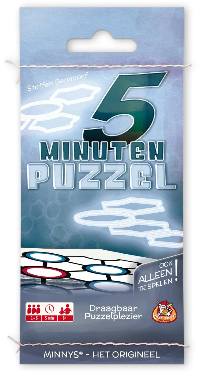 Minnys: 5 Minuten Puzzel - familiespel - 1 tot 6 spelers - 5 minuten - Vanaf 8 jaar fra White Goblin Games – æske