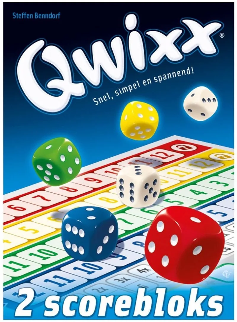 Qwixx Bloks (extra scorebloks) - Dobbelspel - 2 tot 5 spelers - Voor de hele familie - uitbreiding - Extra scoreblokken met nieuwe uitdagingen from White Goblin Games, Meerdere kleuren edition – box